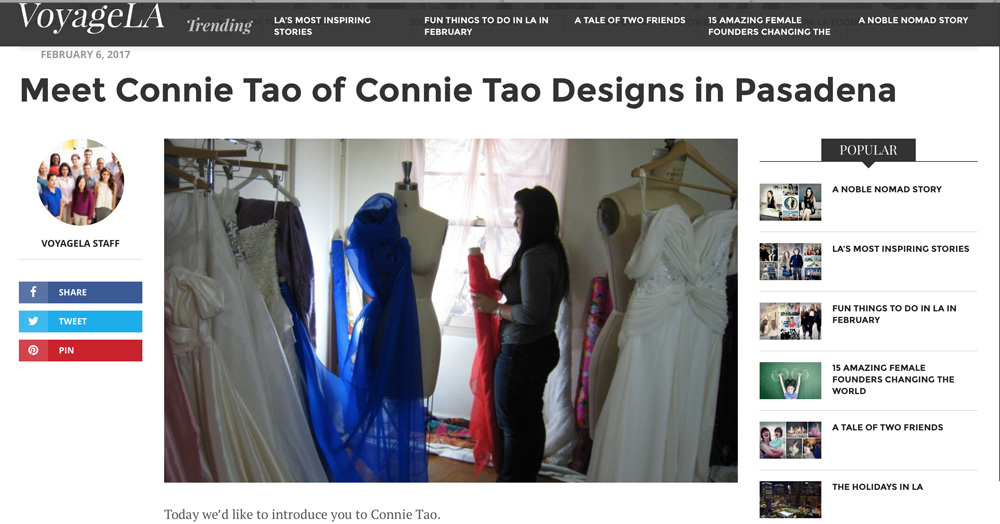 Voyage LA Connie Tao Designs