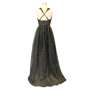 long flowy white dress for engagement photos Lace Appliqued See Through Navy Blue Prom Dresses Tulle Formal Dress  |Sheergirl.com – SheerGirl main image 1